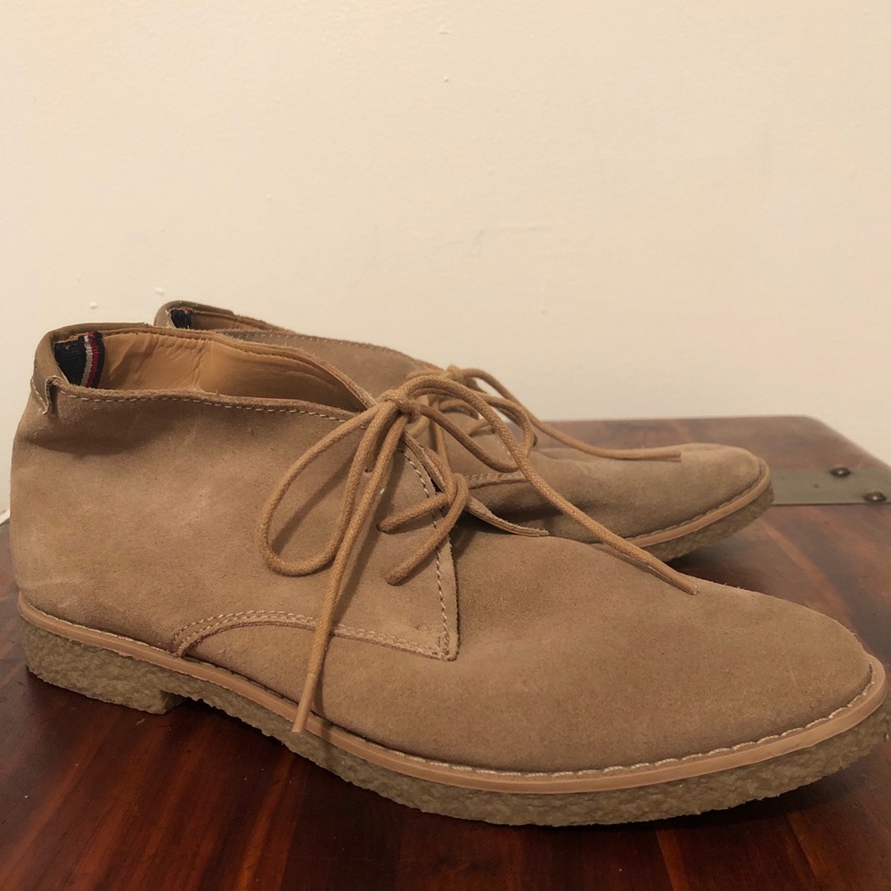 Tommy Hilfiger Beige Fall Booties